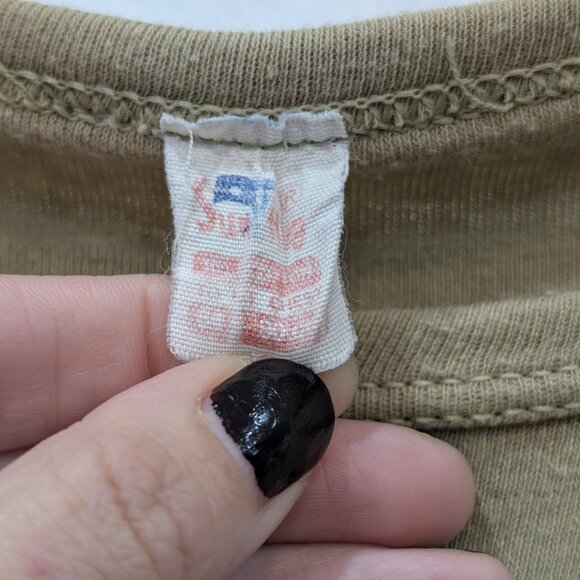 Vintage 70s Jambo Kenya Giraffe T-shirt Single Stitch Women's Small Medium - Picture 3 of 4